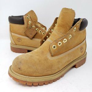 Timberland Boys Wheat Waterproof Boots 3 Youth Waterproof Suede Classic No Laces